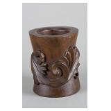 Chinese Hong Mu Rosewood Bitong Brush Pot