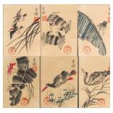 Li Kuchan 1899-1983 Chinese Watercolour Bird Set