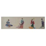 Wang Su 1794-1877 Watercolour Immortal Beauties