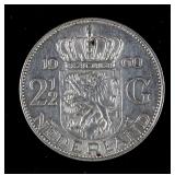 1960 Netherlands 2-1/2 Gulden Silver Coin KM-185