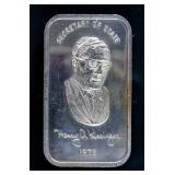 1973 Henry Kissinger .999 Fine Silver Art Bar