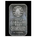 Engelhard (1981) .999 Silver Ingot Art Bar