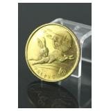 Chinese Gold Plated Yearly Coin Rabbit