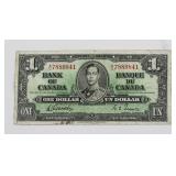 Bank of Canada 1937 One Dollar