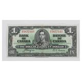 Bank of Canada 1937 One Dollar Banknote