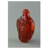 Chinese Carved Amber-Like Snuff Bottle