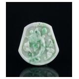 Burma Green Jadeite Carved Pedant