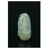 Chinese Fine Grade A Green Jadeite Carved Pendant