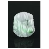 Chinese Green & Lavender Jadeite Carved Pendant