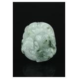 Chinese Green Jadeite Carved Dragon Pendant