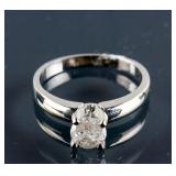 14K White Gold 0.70ct Diamond Ring