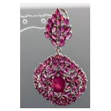 Ruby Large Fancy Shape Drop Earrings CRV$2150