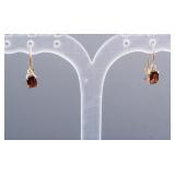 1.25ct Garnet & Diamond Earrings CRV$395