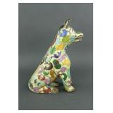 Chinese Cloisonne Seating Dog 17/18 C.