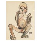Egon Schiele (Austrian 1890-1918) Gouache on Paper