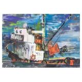 Attr.Jean Dufy (France 1888-1964) Gouache on Paper