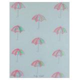 Attr Andy Warhol 1928-1987 Pastel Paper " Parasol"