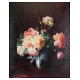 Frederick Fenetty Floral Still Oil on Board