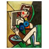 Anthony R. Falbo (b. 1953) Cubist Portray of Woman
