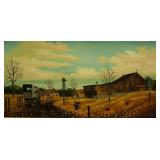 Fox Unknown Oil on Canvas Autumn Landscape