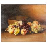 Victorian Still Life OOC Painting Of Fruit