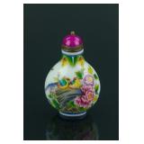 Fine Enamel Painted Peking Glass Snuff Bottle