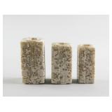 3 Chinese Hardstone Carved Cong