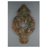 Chinese Archaistic Green Jade Dragon Cong