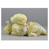 Chinese Carved Jade Figure of Ram