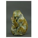 Chinese Russet Hetian Jade Carved Bear Ming Period