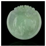 Chinese Grade A Green Jadeite Pendant W/ Certifica