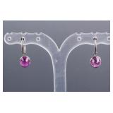 5.80ct Ruby Drop Hoop Earrings CRV $5009