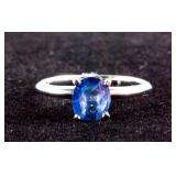 1.6ct Blue Sapphire Solitaire Ring CRV $2500