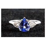 1.50ct Tanzanite & Diamond Ring CRV $2900