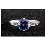 1.90ct Tanzanite & 0.12ct Diamond ring CRV $4250