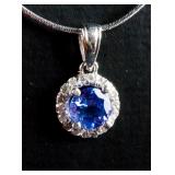 0.80ct Tanzanite 0.18ct Diamond Necklace CRV $1800