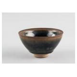 Chinese Ming Style Black Flambe Porcelain Bowl