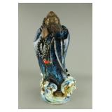 Chinese Shiwan Porcelain Figure of Damo Bodhidharm