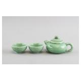 Chinese Bamboo Teaware Set Er Yi Fang Mark