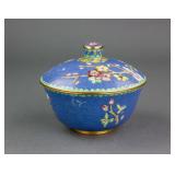 Chinese Bronze Cloisonne Bowl with Cover