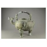 Chinese Archaic Bronze Waterpot with Three Legs