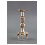 Chinese Large Silver Lotus Candle Stand Xuande Mk