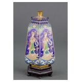 Chinese Fine Bronze Cloisonne Hexagon Vase