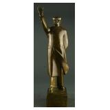Chinese Chairman Mao Standing Bronze Statue 1968