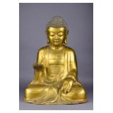 Chinese Qing Period Gilt Bronze Figure of Guanyin