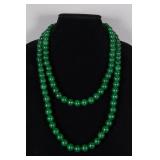 Chinese Emerald Green Jadeite Necklace
