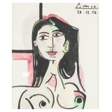 Pablo Picasso 1881-1973) Watercolor Portrait