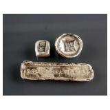 3 Assorted Chinese Silver Ingots