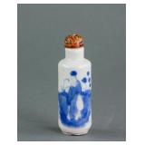 Chinese 18/19 Century B&W Porcelain Snuff Bottle