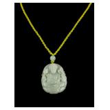 Chinese Hetian Jade Carved Guanyin Pendant